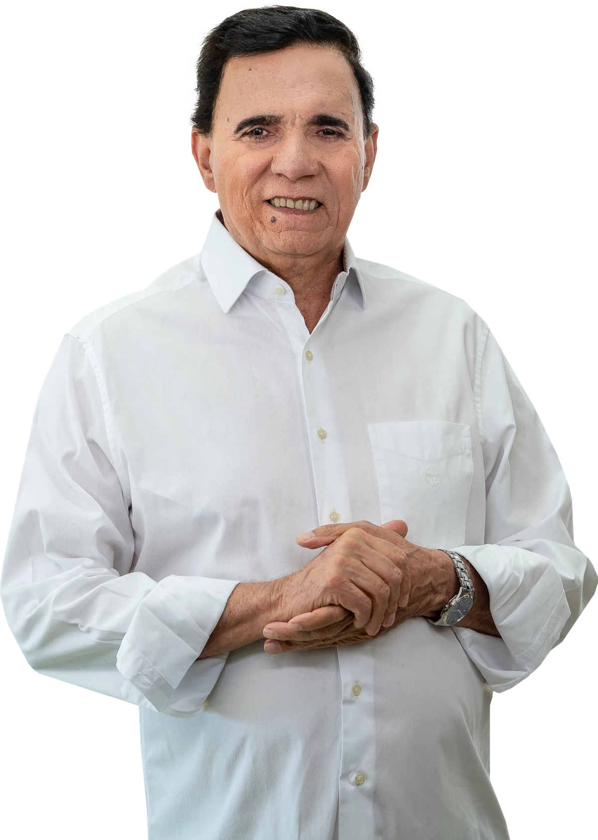 Ramiro Meves de camisa branca
